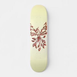 Skateboard Red Phoenix Rises