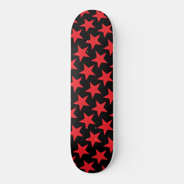 Skateboard Red Stars - Colores Personalizados (Anverso)