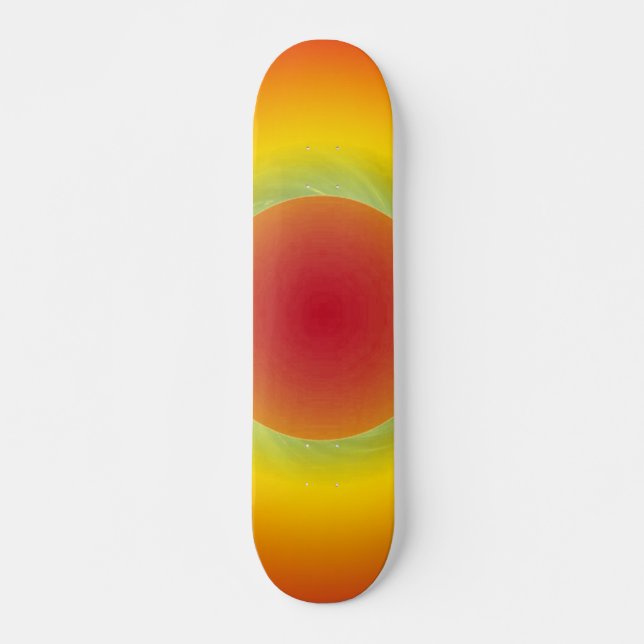 Skateboard Red Sun Blue Swirl (Anverso )