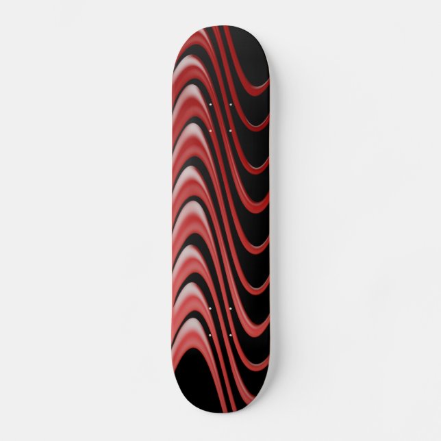 Skateboard Red Waves (Anverso)