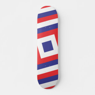 Skateboard Red White y Blue Square