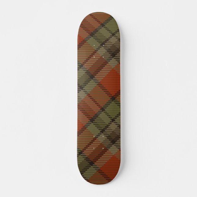 Skateboard Red y Green Plaid (Anverso )
