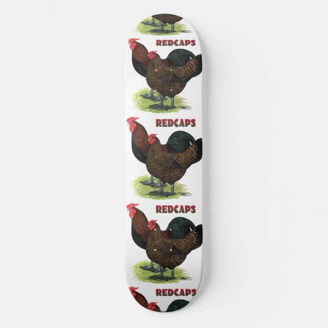 Skateboard Redcaps en inglés (Anverso)