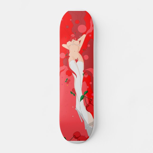 Skateboard Redhead de la cereza (Anverso)
