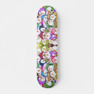 Skateboard Regalo de patinaje Fiesta de Navidades Snowmans