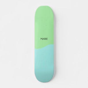 SKATEBOARD REGALO DE TEXTO SIMPLE MINIMALISTA VERDE AÑADE TU