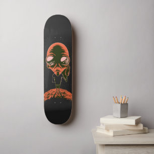 Skateboard Regalo divertido de extraterrestre del espacio ext