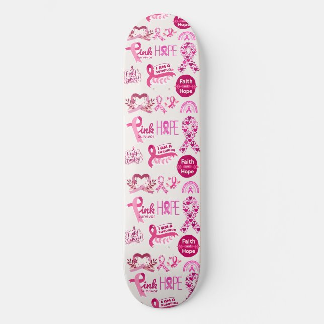 Skateboard Regalo para sobreviviente de cáncer - guerrero (Anverso)