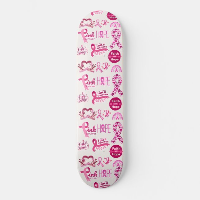 Skateboard Regalo para sobreviviente de cáncer - guerrero (Anverso)
