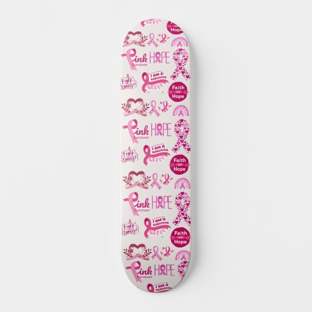 Skateboard Regalo para sobreviviente de cáncer - guerrero (Anverso)
