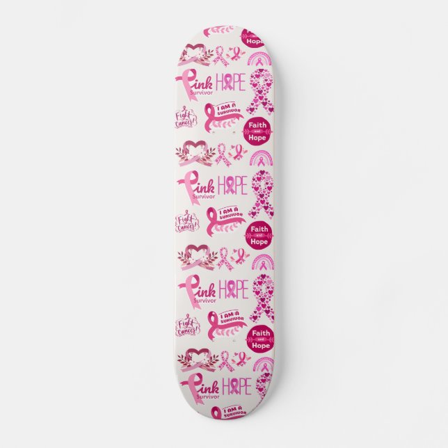 Skateboard Regalo para sobreviviente de cáncer - guerrero (Anverso)