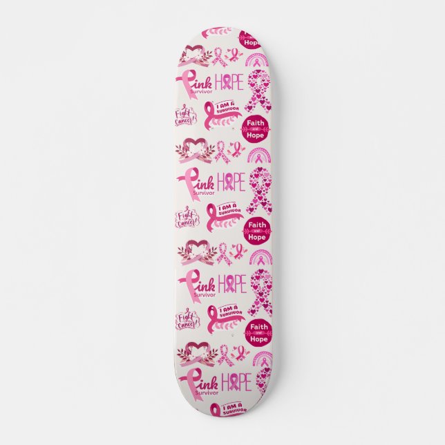 Skateboard Regalo para sobreviviente de cáncer - guerrero (Anverso )