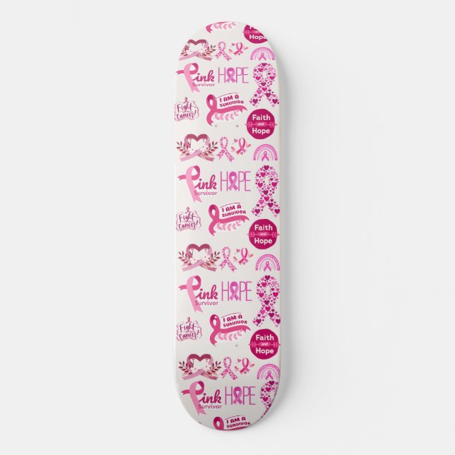 Skateboard Regalo para sobreviviente de cáncer - guerrero (Anverso)