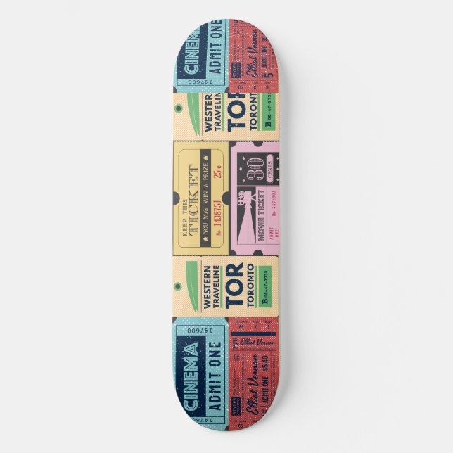 Skateboard Regalo retro de Guay Boletos de Ole cenima (Anverso)