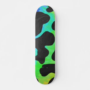 Skateboard Regalos de vaca negro y arcoiris