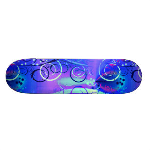 Skateboard Regalos femeninos púrpuras azules del remolino