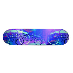 Skateboard Regalos femeninos púrpuras azules del remolino
