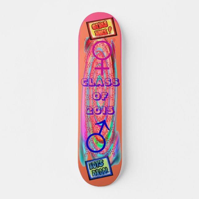 Skateboard Regla de los chicas - Drool de los muchachos (Anverso )