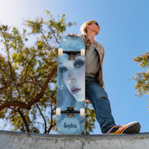 Skateboard Reina mística del hielo - Fantasía arte de diosa d