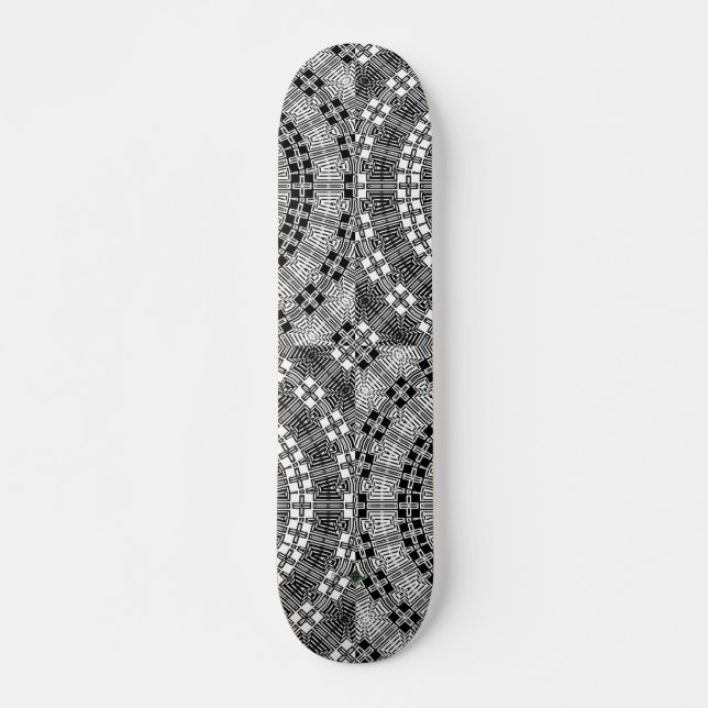 Skateboard Rejilla de Mandala Reflejada (Anverso )