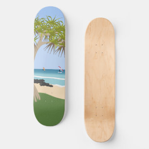 Skateboard Relieve metalizado Ala en la playa