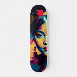 Skateboard Relieve metalizado dorado de moda con impactos col