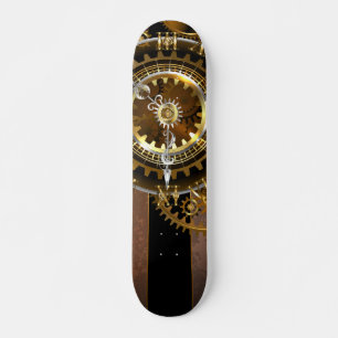 Skateboard Reloj de vapor con engranajes antiguos