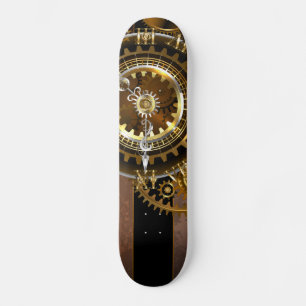 Skateboard Reloj de vapor con engranajes antiguos