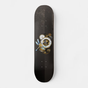 Skateboard Reloj de vapor con libélula mecánica