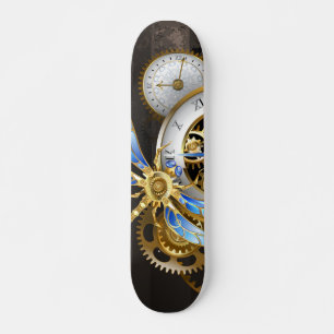 Skateboard Reloj de vapor con libélula mecánica