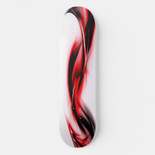 Skateboard Remolino Rojo Abstracto