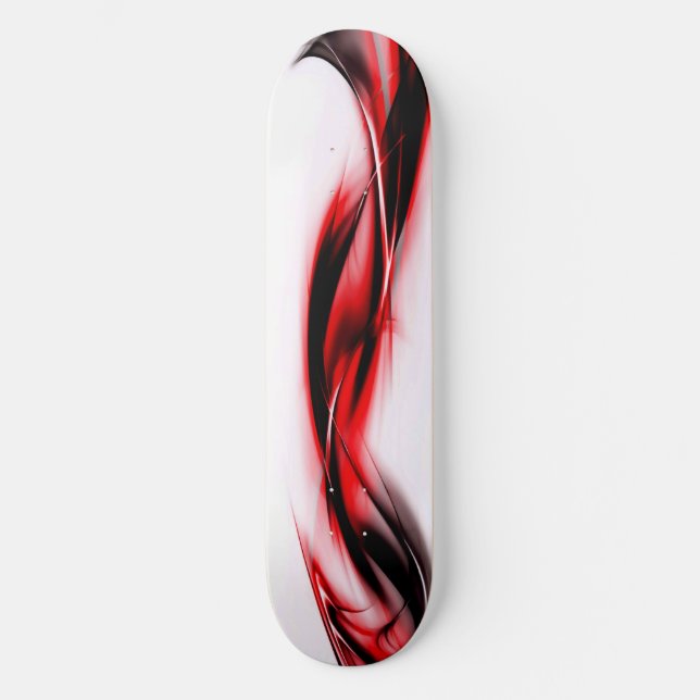 Skateboard Remolino Rojo Abstracto (Anverso)