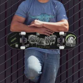 Skateboard Repiensa Reduce Reutiliza Recicla Salva la Tierra