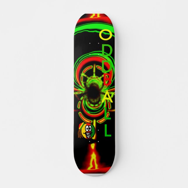 Skateboard Resplandor de Rasta (Anverso )