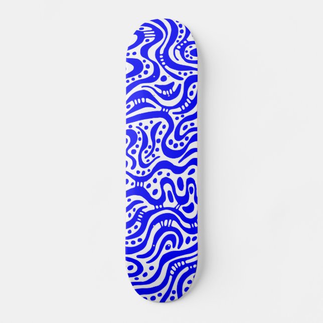 Skateboard Resumen 041211v2 - Azul sobre blanco (Anverso)