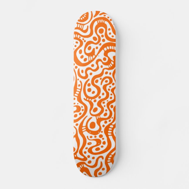 Skateboard Resumen 041211v3 - Naranja en blanco (Anverso)