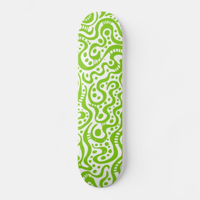 Skateboard Resumen 041211v3 - Verde marciano sobre blanco (Anverso)
