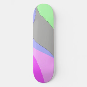 Skateboard Resumen 703 - Retro Groovy Rosa y Verde