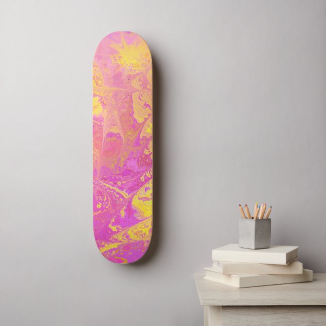 Skateboard Resumen Citrus Burst (Arte de la pared)