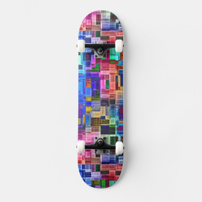 Skateboard Resumen colorido (Anverso)