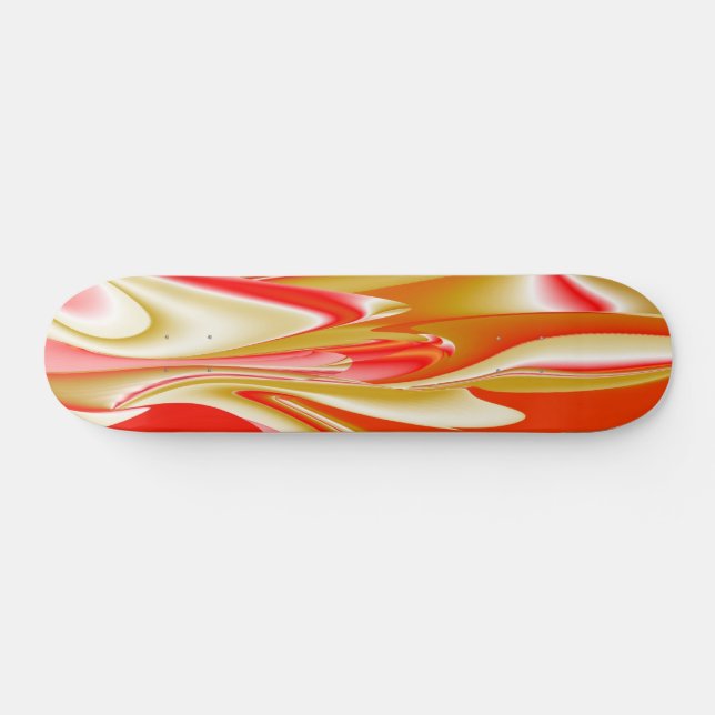 Skateboard Resumen de amor y oro en 3D Rainbowart (Horz)