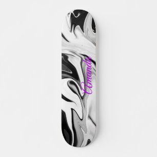 Skateboard Resumen de colores retro elegantes