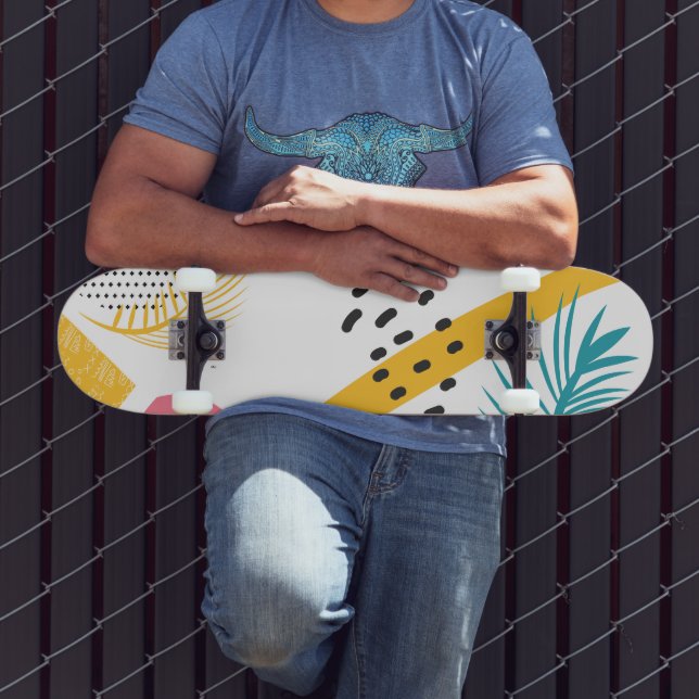 Skateboard Resumen de formas tropicales (Exterior 3)