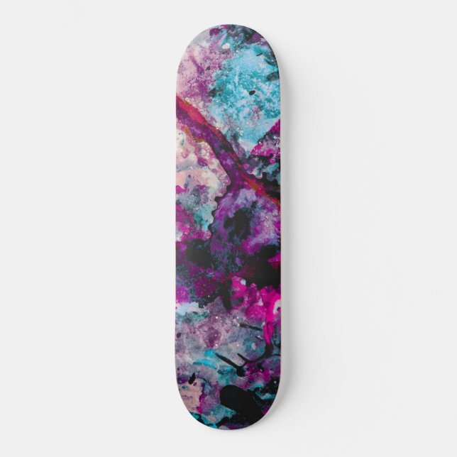 Skateboard Resumen de Geode Cristal de Ruby y Sapphire (Anverso)