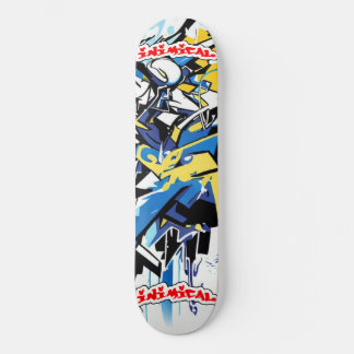 Skateboard Resumen de graffiti de estilo salvaje hostil