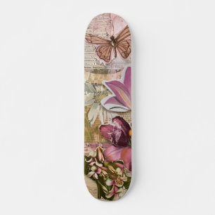 Skateboard Resumen de Guay Arte Floral Vintage
