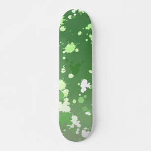 Skateboard Resumen de la pintura de cal verde