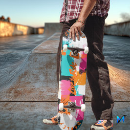 Skateboard Resumen de pincel vibrante - Vivir a viajar