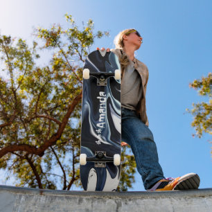 Skateboard Resumen de textura de flujo de mármol líquido eleg