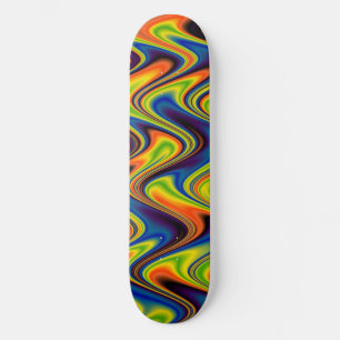 Skateboard Resumen de Wavy Multicolor